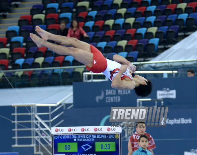 Bakıda idman gimnastikası üzrə Dünya Kuboku yarışlarının ilk günü start götürüb. Azərbaycan, 19 fevral, 2016